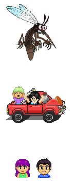 personajes ataque de zancudos