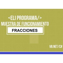 Operaciones aritméticas de fracciones en visual basic