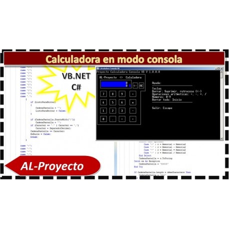 Calculadora en modo de consola en VB.NET y CS