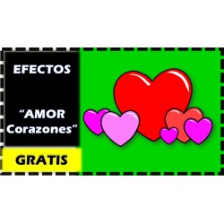 Pack of 4 Effects of LOVE AND HEARTS on Green Screen Free
